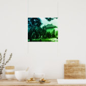 Oude Chinese Kanton martelarenpark Poster (Keuken)
