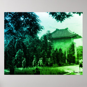 Oude Chinese Kanton martelarenpark Poster