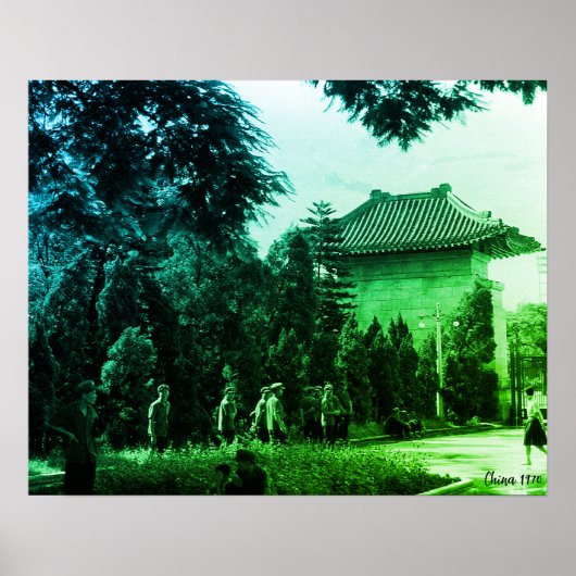 Oude Chinese Kanton martelarenpark Poster (Voorkant)