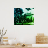 Oude Chinese Kanton martelarenpark Poster (Keuken)