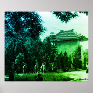 Oude Chinese Kanton martelarenpark Poster
