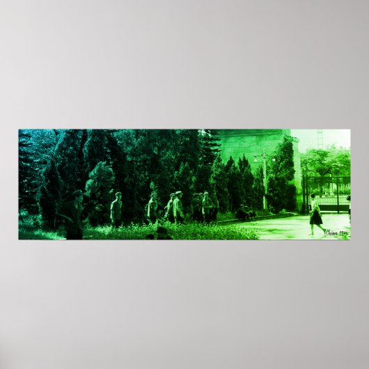 Oude Chinese Kanton martelarenpark Poster (Voorkant)