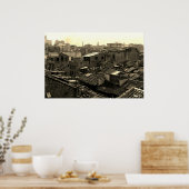 Oude Chinese Kanton stad Poster (Keuken)