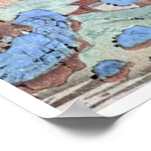  oude Chinese kunst Poster (Hoek)