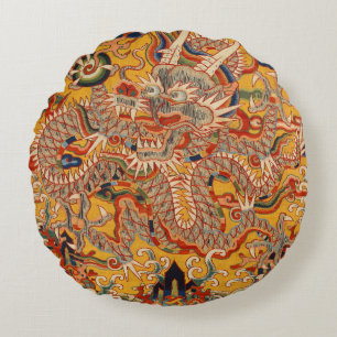 Oude Chinese Oosterse Draak Rond Kussen
