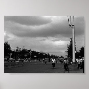 Oude Chinese Pekin straat Tiananmen plein Poster