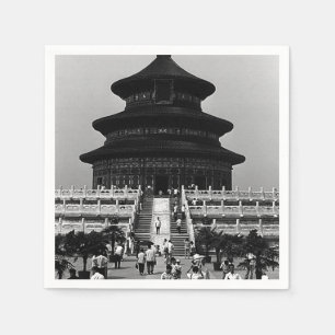 Oude Chinese Pekin Tempel des Hemels 1970 Servetten