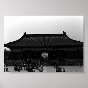 Oude Chinese Pekin tempel van de hemelpoort Poster