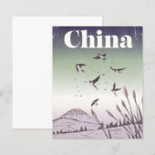Oude Chinese Reisposter (Voorkant / Achterkant)