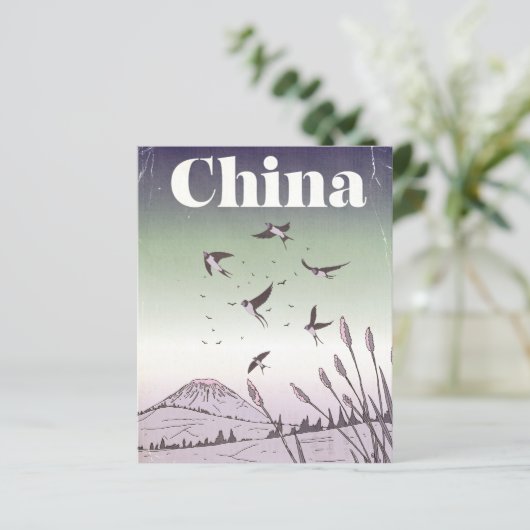 Oude Chinese Reisposter (Staand voorkant)