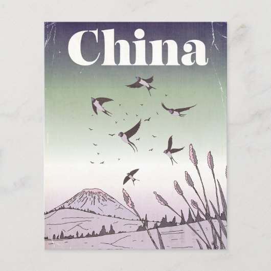 Oude Chinese Reisposter (Voorkant)