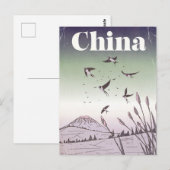 Oude Chinese Reisposter Briefkaart (Voorkant / Achterkant)