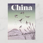 Oude Chinese Reisposter Briefkaart (Voorkant)