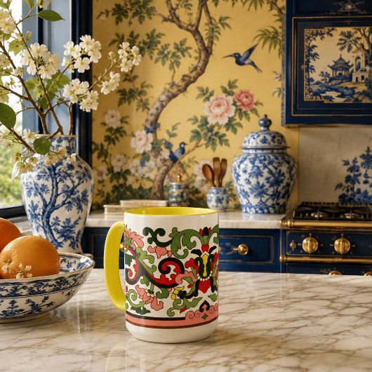 Oude Chinese Rollende Bladgroente Mok