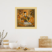 Oude Chinese schilderkunst, dames Poster (Keuken)