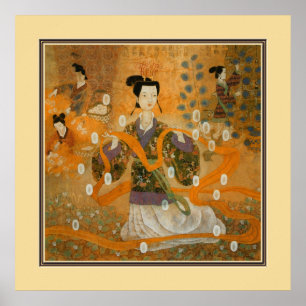 Oude Chinese schilderkunst, dames Poster