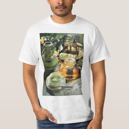 Oude Chinese thee T-shirt (Voorkant)