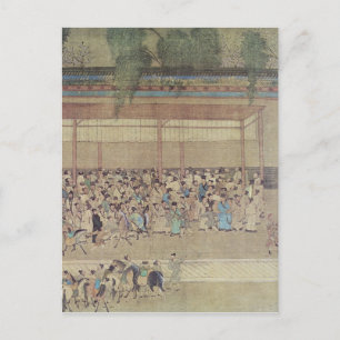 Oude Chinezen die wachten op onderzoek Briefkaart