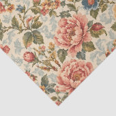 Oude chintz bloeiend bloempatroon tissuepapier (Detail)