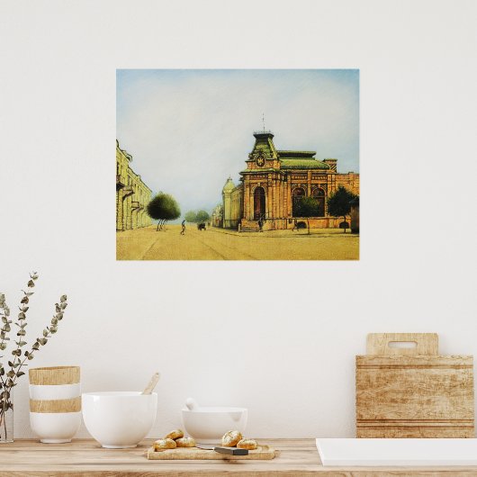 Oude chisinau-printer ontdekken poster (Keuken)