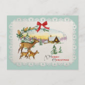 Oude Christanjeshut & Herten Feestdagenkaart (Voorkant)