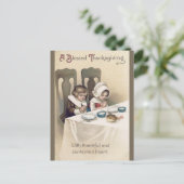 Oude Christelijke Pelgrims Thanksgiving-gebed Briefkaart (Staand voorkant)