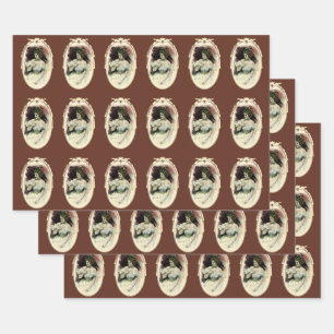 Oude Christy Girl, Antieke Bruidsportret Inpakpapier Vel