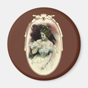 Oude Christy Girl, Antieke Bruidsportret Magneet