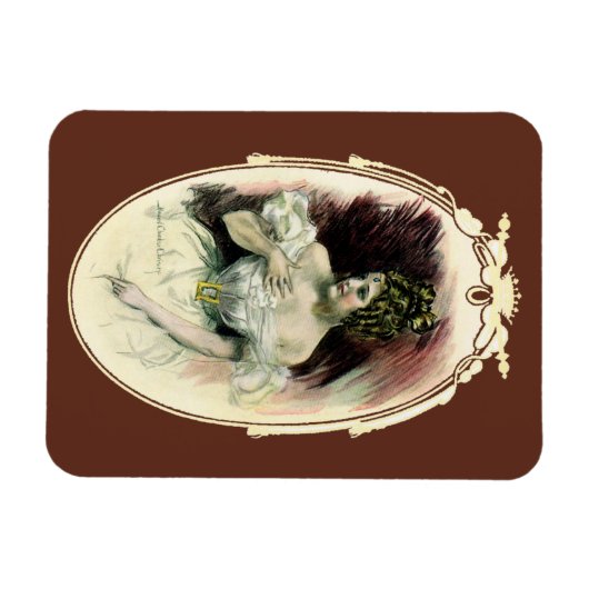 Oude Christy Girl, Antieke Bruidsportret Magneet (Horizontaal)