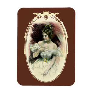 Oude Christy Girl, antieke bruidsportret Magneet
