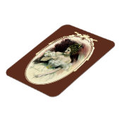 Oude Christy Girl, Antieke Bruidsportret Magneet (Linkerzijde)