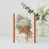 Oude Chrysanten en een Pasen Groet Briefkaart (Staand voorkant)
