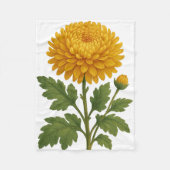 Oude Chrysanthemum Fleece Deken (Voorkant)