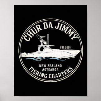Oude CHUR DA JIMMY Vis chartermaatschappij Poster