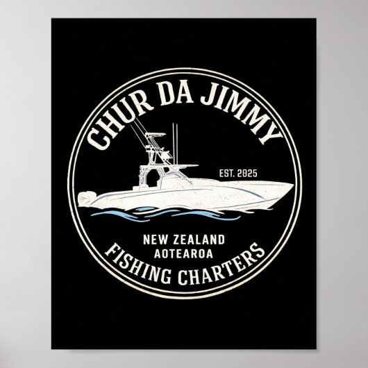 Oude CHUR DA JIMMY Vis chartermaatschappij Poster (Voorkant)