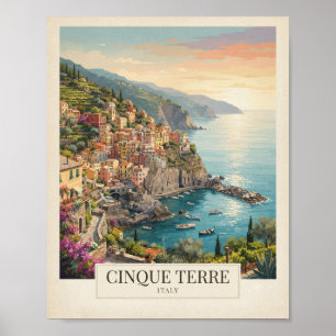 Oude Cinque Terre Italië Reisposter Italiaans Poster