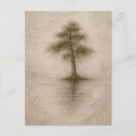 Oude Cipres | Landschapskunst | Briefkaart (Voorkant)