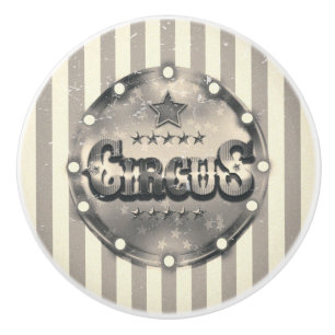 Oude circus gestreepte strepen Cool Uniek Aangepas Keramische Knop