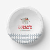 Oude Circus Olifant Jongens Verjaardagsfeestje Papieren Kommen (Voorkant)