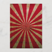 Oude Circus Tent Rode Ster Explosie Carnaval Strep Menu (Voorkant)