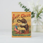 Oude Circusposter: Circusolifant Briefkaart (Staand voorkant)