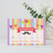 Oude Circusposter Kinderverjaardag RSVP Kaart (Staand voorkant)