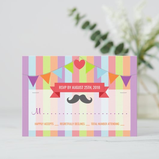 Oude Circusposter Kinderverjaardag RSVP Kaart (Staand voorkant)