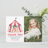 Oude Circustent Foto Verjaardag Bedankt (Staand voorkant)