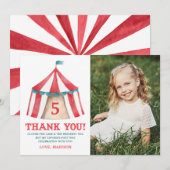 Oude Circustent Foto Verjaardag Bedankt (Voorkant / Achterkant)