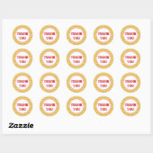 Oude cirkusstippen bedankstickers ronde sticker (Vel)