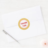 Oude cirkusstippen bedankstickers ronde sticker (Envelop)