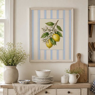 Oude citroen botanische poster