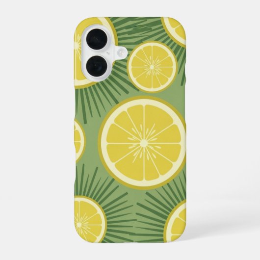 Oude Citroen Zon Patroon iPhone 16 Hoesje (Achterkant)