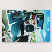 Oude citroenauto op een aanhangwagen in Frankrijk Legpuzzel (Horizontaal)